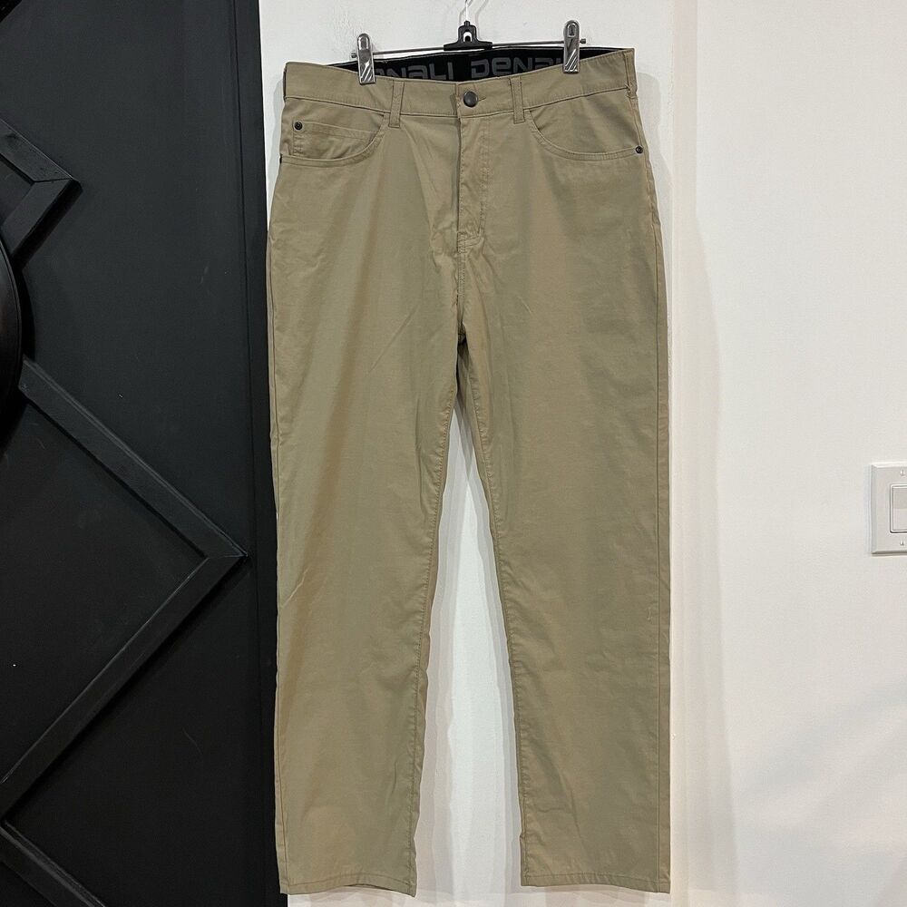 Denali Men’s Khaki Technical Stretch Pants 34/30 Performance Outdoor Gorpcore